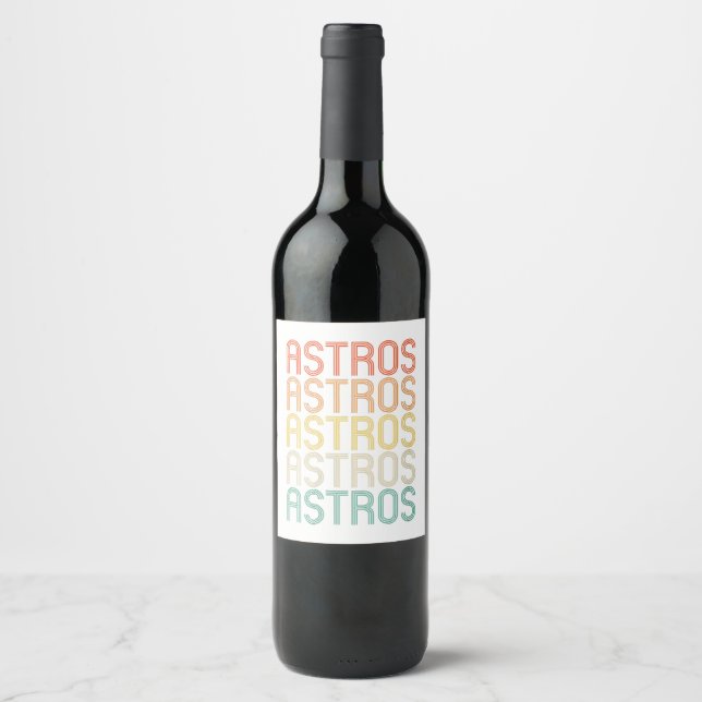 Womens Astros  Wine Label (Front)