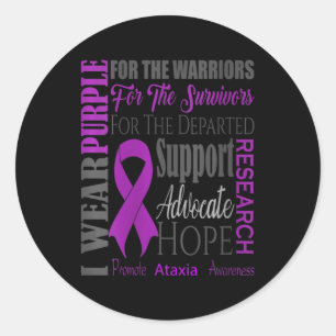 Womens Ataxia Neurological Sickness Awareness for Classic Round Sticker