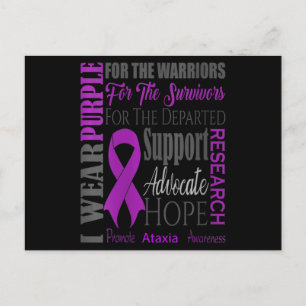 Womens Ataxia Neurological Sickness Awareness for Postcard