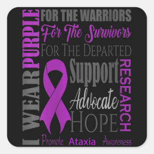 Womens Ataxia Neurological Sickness Awareness for  Square Sticker