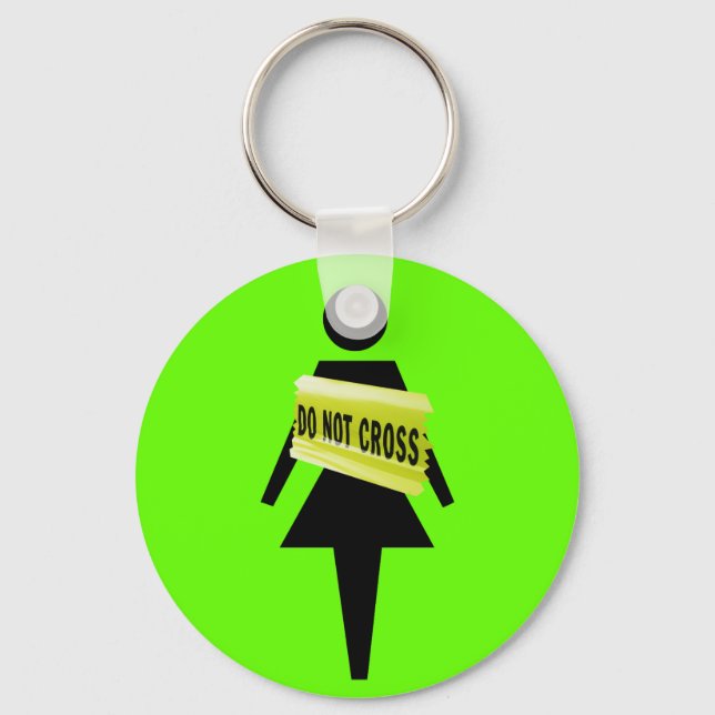 Women's attitude funny image keyring (Front)