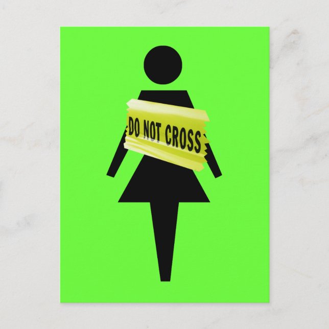Women's attitude funny women's postcard (Front)