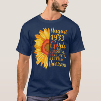 Womens August Girls 1933  89th Birthday Gifts 89 Y T-Shirt