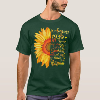 Womens August Girls 1939 Birthday Gift 83 Years Ol T-Shirt