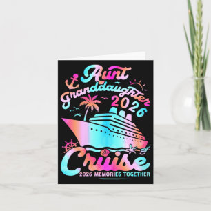 Womens Aunt Granddaughter Cruise 2026 Memories Card