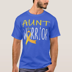 Womens Aunt of a Warrior Childhood Cancer Awarenes T-Shirt