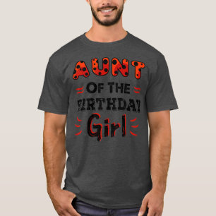 Womens Aunt Of The Birthday Girl Ladybug Theme T-Shirt