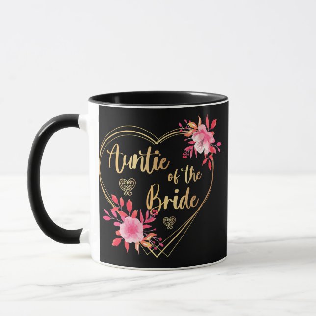 Womens Aunt of the Bride Funny Bridal Shower Mug (Left)