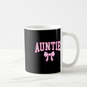 Womens Auntie Coquette Bow Pink Aesthetic Mothers Coffee Mug