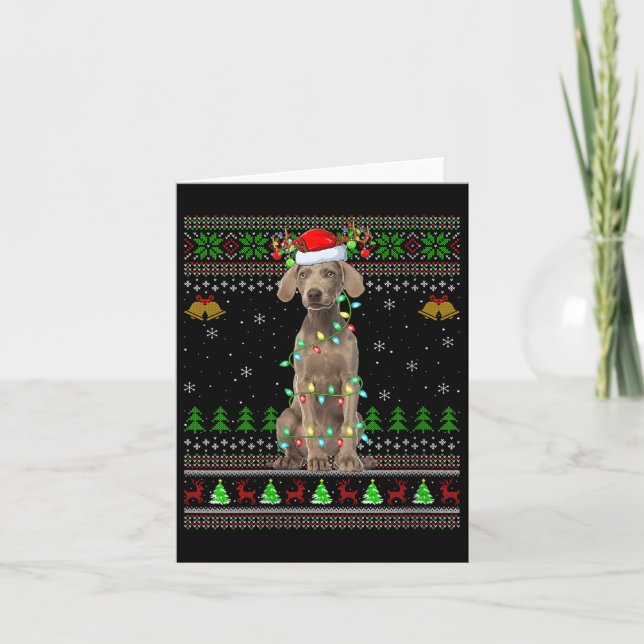 Womens Australian Cattle Dog Ugly Christmas Sweate Card (Front)