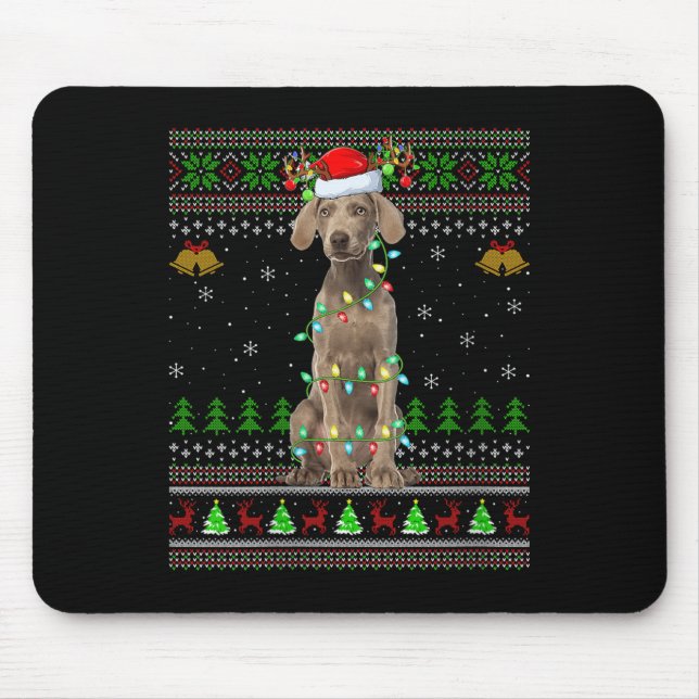 Womens Australian Cattle Dog Ugly Christmas Sweate Mouse Pad (Front)