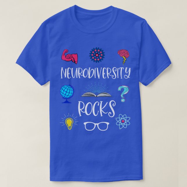 Womens Autism and ADHD Awareness - Embrace Neurodi T-Shirt (Design Front)