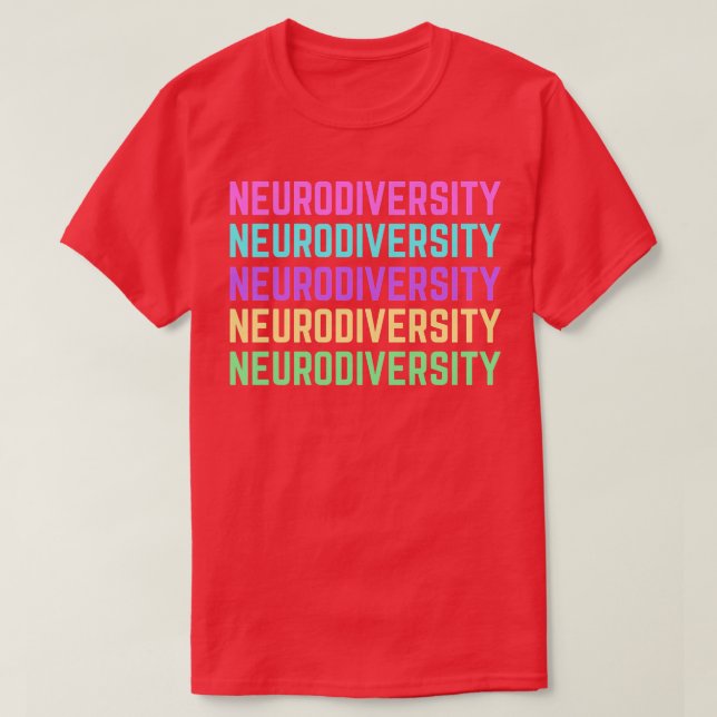 Womens Autism and ADHD Awareness - Embrace Neurodi T-Shirt (Design Front)