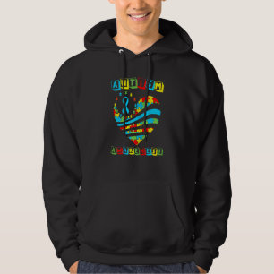 Womens Autism Awareness Women Heart Support Autist Hoodie