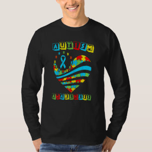 Womens Autism Awareness Women Heart Support Autist T-Shirt