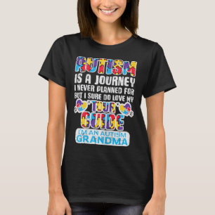 Womens Autism Journey Never Planned Tour Guide Gra T-Shirt