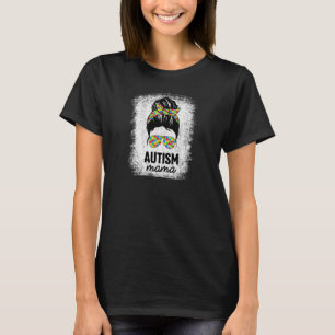 Womens Autism Mama Puzzle Piece Autism Awareness A T-Shirt