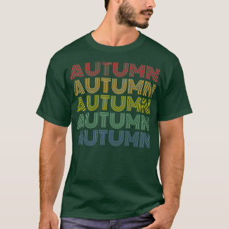 Womens Autumn Wordmark Pattern Personalised Name R T-Shirt