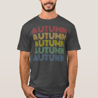 Womens Autumn Wordmark Pattern Personalised Name R T-Shirt