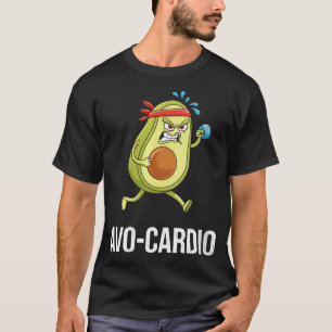 Womens Avo-Cardio Avocado Fitness Gym Workout Heal T-Shirt