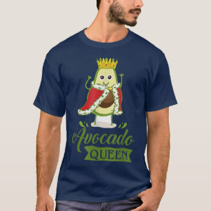 Womens Avocado Queen, Funny Vegan Vegetarian, Guac T-Shirt