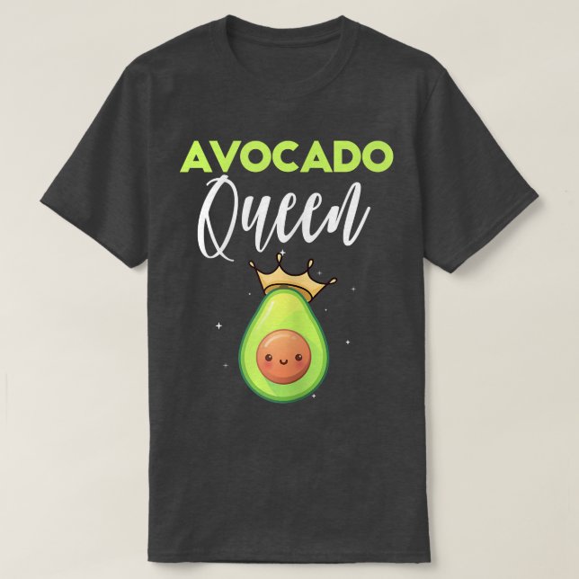Womens Avocado Queen Keto Diet Vegan Vegetarian Gu T-Shirt (Design Front)