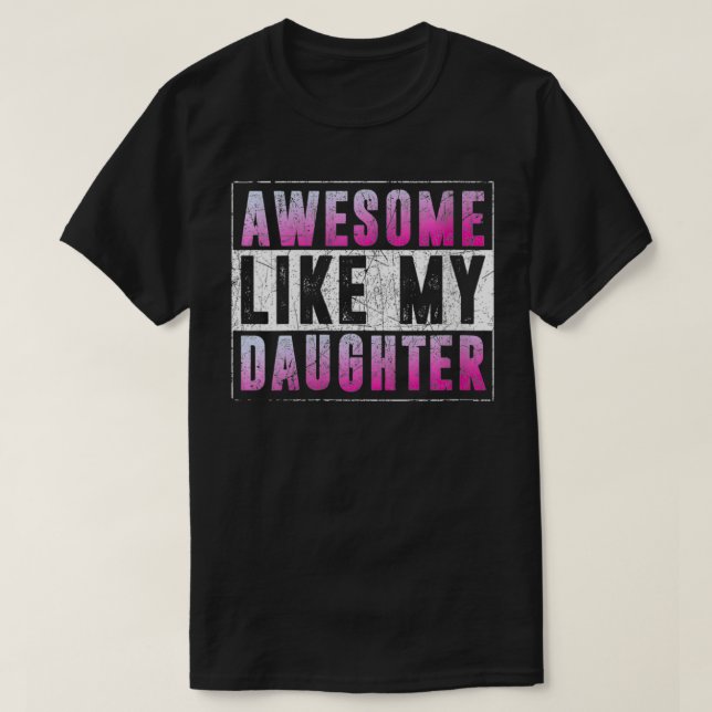Womens Awesome Like My Daughter Parents' Day VNeck T-Shirt (Design Front)