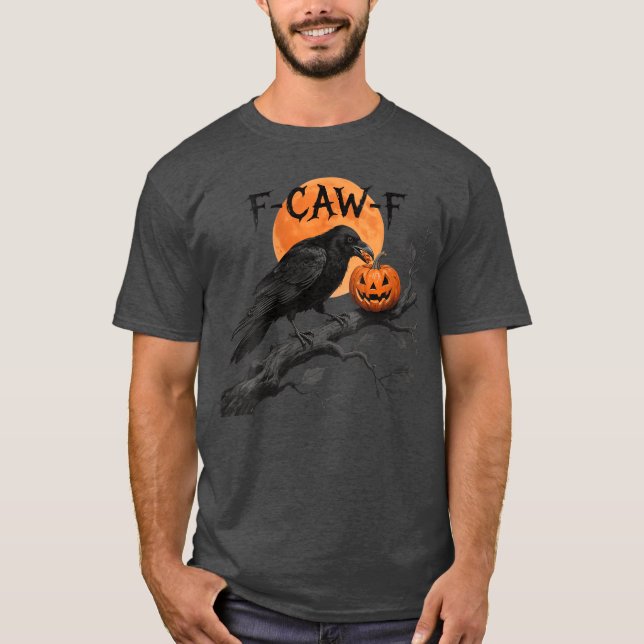 Womens awF Crow Bird Raven Gothic Cawing Grunge Sc T-Shirt (Front)