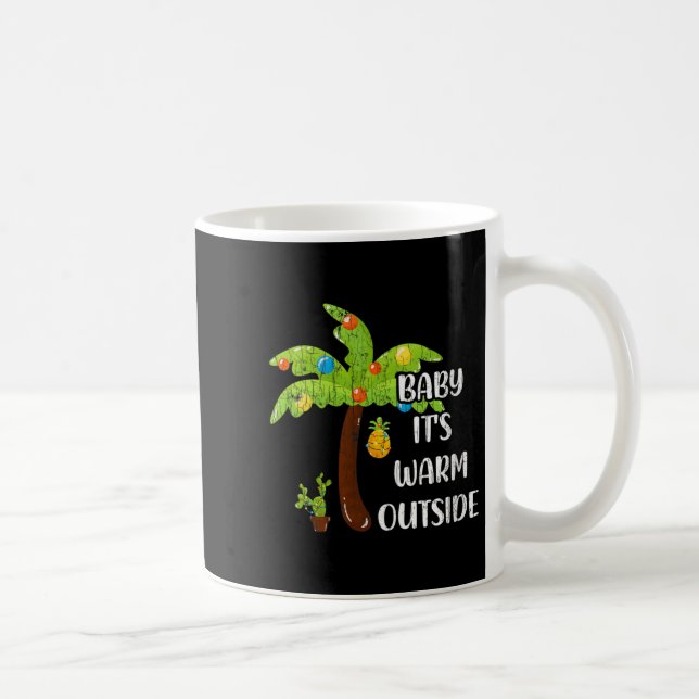 Womens Baby It's Warm Outside Funny Christmas In J Coffee Mug (Right)