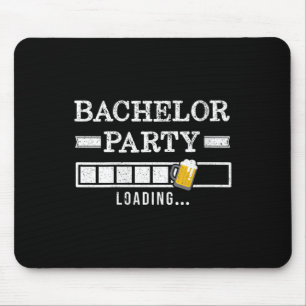 Womens Bachelor Loading Groom Bride Party Funny V- Mouse Pad