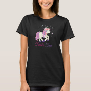 Womens  Bachelorette Party Unicorn Bride's Team T-Shirt
