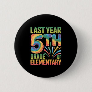 Womens Back To School Hello 5th First Day Of Fifth 6 Cm Round Badge