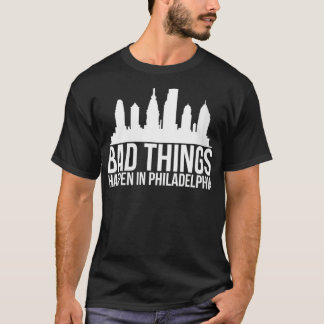 Womens bad things happen in philadelphia VNeck  T-Shirt