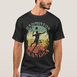 Womens Badminton Grandma Distressed Vintage Badmin T-Shirt
