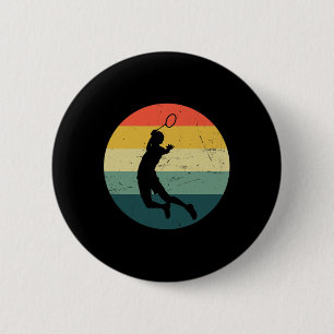 Women's Badminton Player Badminton 6 Cm Round Badge