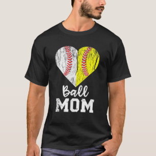 Womens Ball Mum Baseball Softball Mama Team Sports T-Shirt