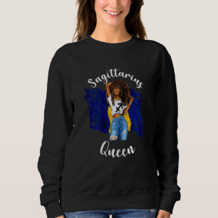 Womens Barbados Queen Sagittarius Vibes Barbados Z Sweatshirt