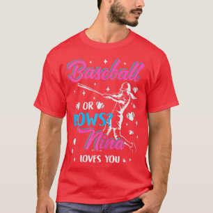 Womens Baseball Or Bows Nina Loves You Gender Reve T-Shirt