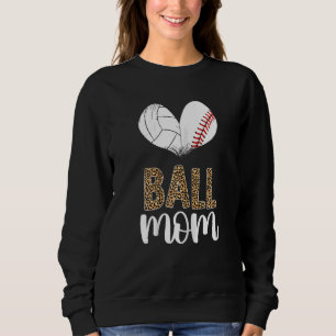 Womens Baseball Volleyball Mum Women Volleyball Ba Sweatshirt
