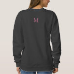 Women's Basic Dark Grey Sweatshirt Template<br><div class="desc">Clothing Sweatshirt Apparel Monogram Template Women's Basic Dark Grey Sweatshirt.</div>