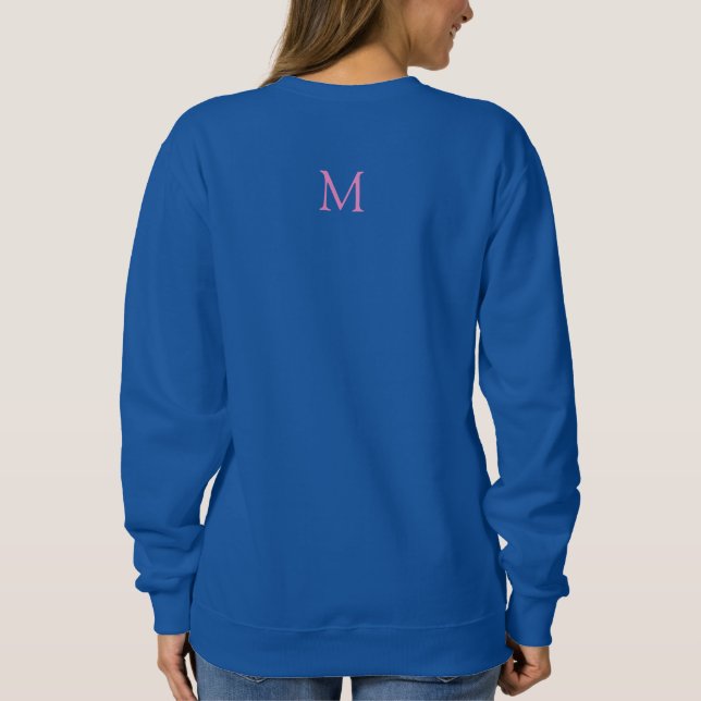 Women's Basic Deep Royal Sweatshirt Clotthing (Back)
