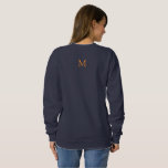 Women's Basic Navy Blue Sweatshirt Template<br><div class="desc">Clothing Sweatshirt Apparel Monogram Template Women's Basic Navy Blue Sweatshirt.</div>