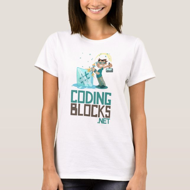 Women's Basic T - Coding Blocks Vertical Logo T-Shirt (Front)