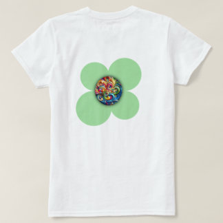 Womens Basic T-shirt Flower 