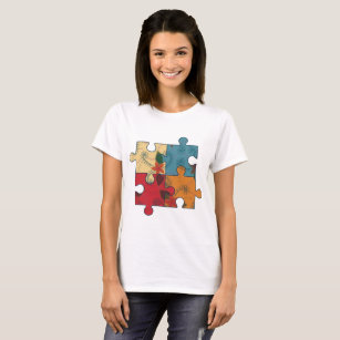 Women's Basic T-Shirt puzzle retro