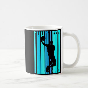 Womens basketball 14th birthday boy mens dad retro coffee mug