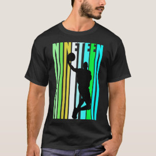 Womens basketball 19th birthday boy mens dad retro T-Shirt