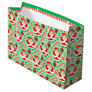 Women's Basketball Christmas Holiday Large Gift Bag