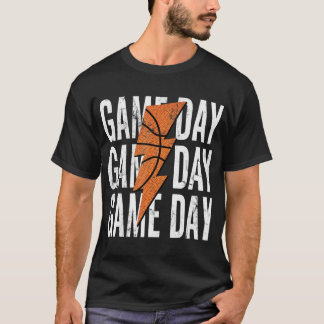 Womens Basketball Mum Leopard Game Day Mother'S Da T-Shirt