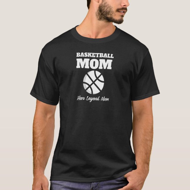 Womens Basketball Mum  Mothers Day  Boy Cool Baske T-Shirt (Front)